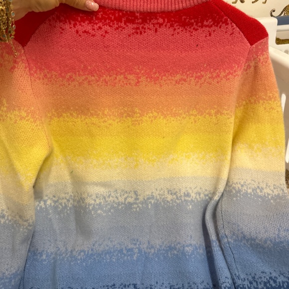 White + Warren rainbow ombre cashmere sweater NWT - xs - Picture 4 of 4